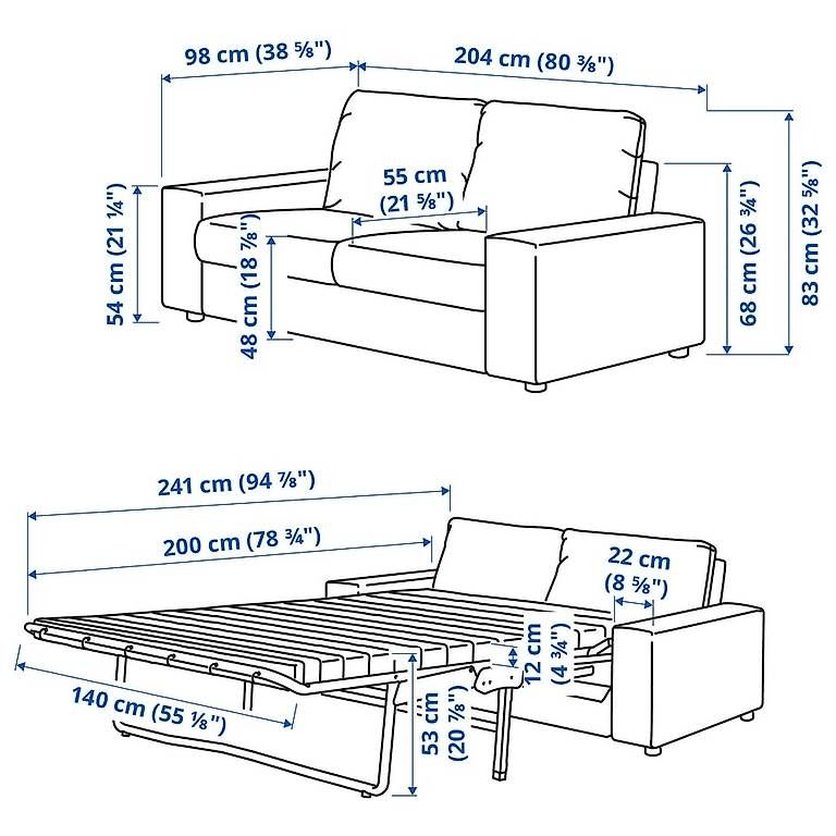 Sofas: Bettsofa Ikea mit Lattenrost  – D'occasion à Reinach BL par Pizzn 1