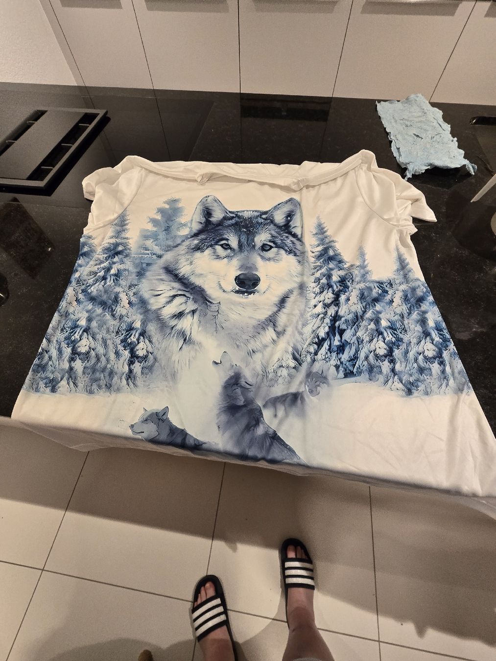 T-shirt: WOLFS T SHIRT WEIS BLAU – Nuovo (secondo la descrizione) da Derendingen venduto da Mil_l98S 1