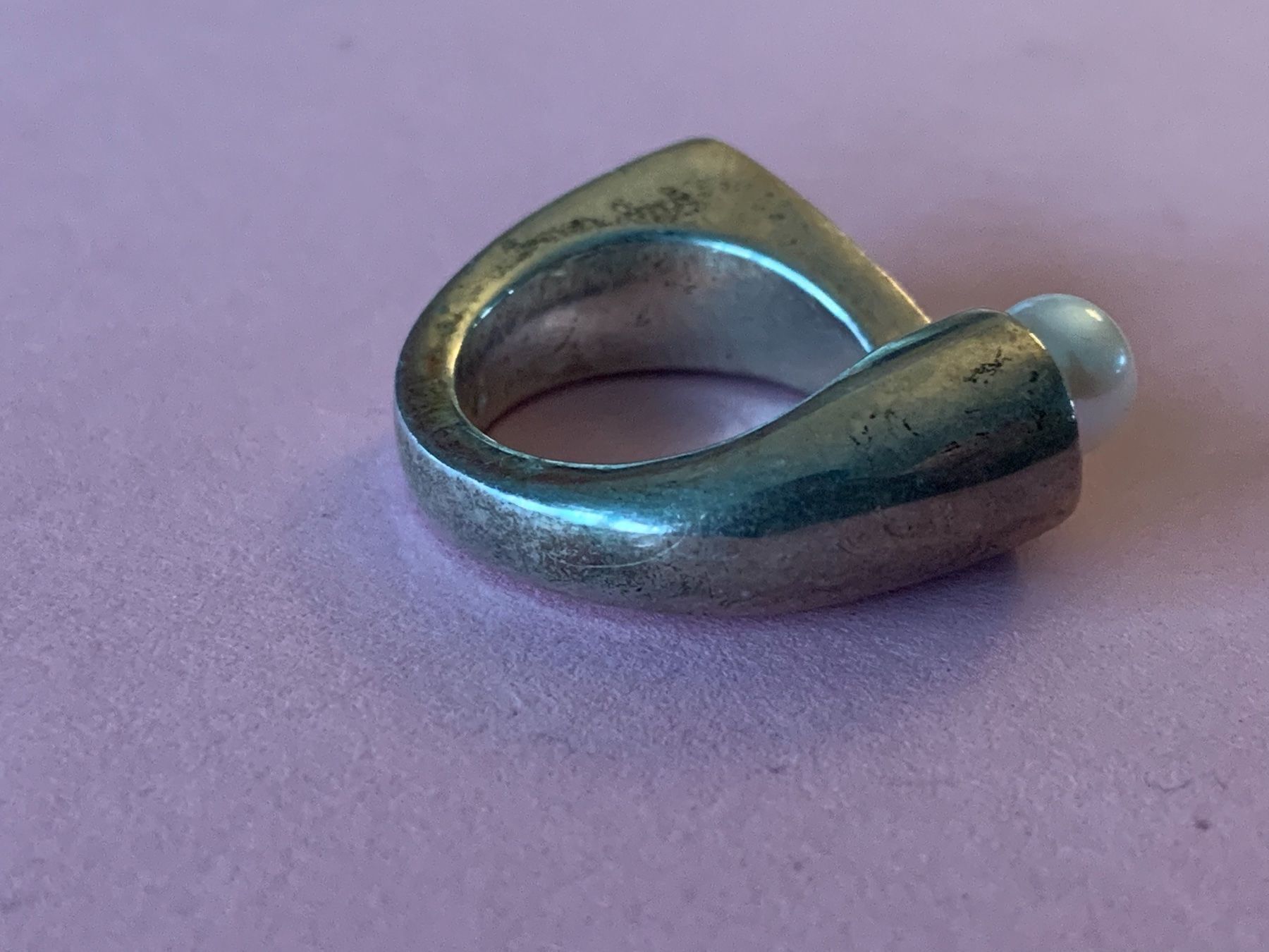 Bagues: Silberring massiv mit perle (Rg54/16) – D'occasion à Dittingen par Bellevista 3