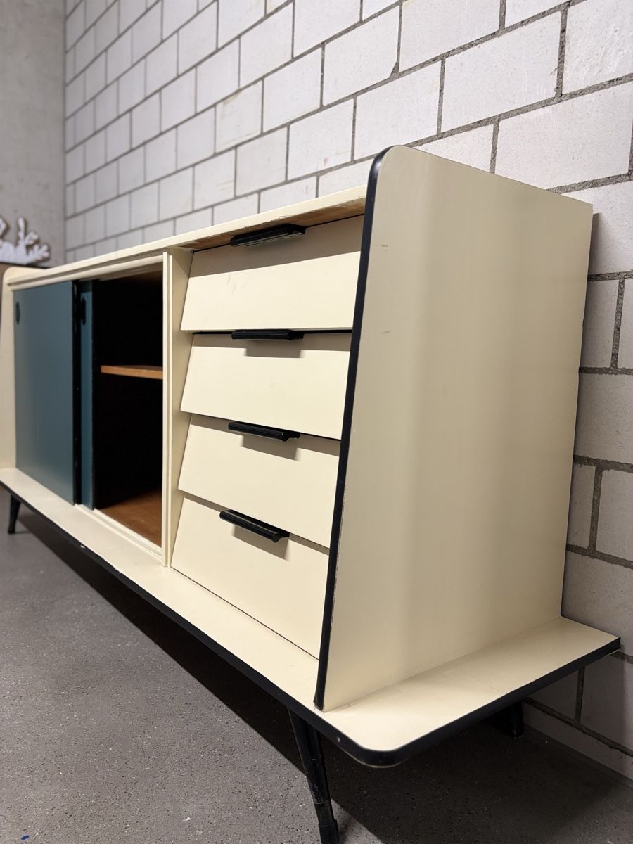 Cassettiere: Vintage Sideboard mit Schiebetüren & Schubladen – Usato da Meggen venduto da Anjsch1990 7