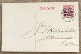 DEUTSCHES REICH POSTKARTE BELGIEN