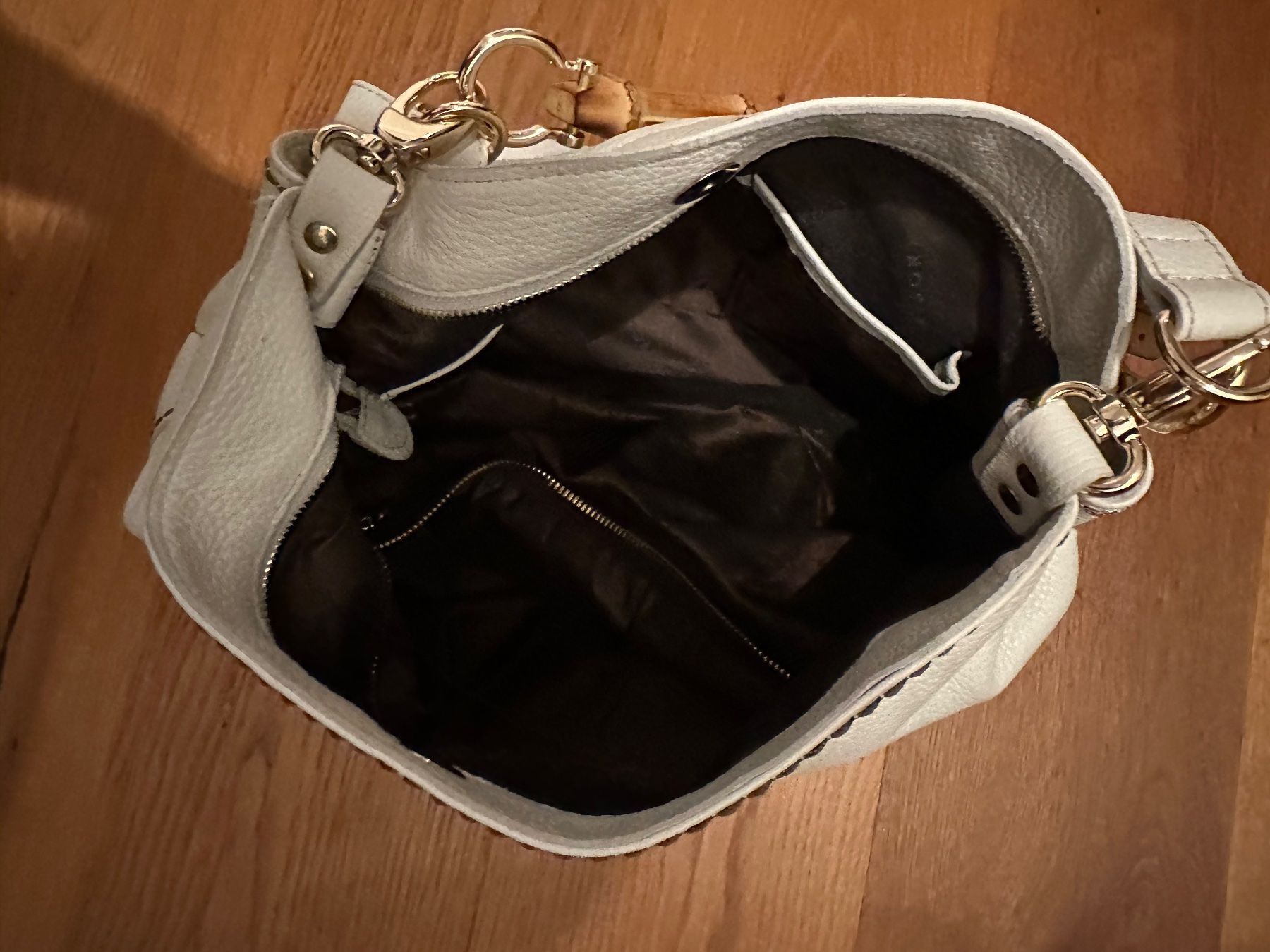 Borse da donna: Leder Handtasche beige mit 2 versch. Bändel – Usato da Pfäffikon ZH venduto da RIGI70 3