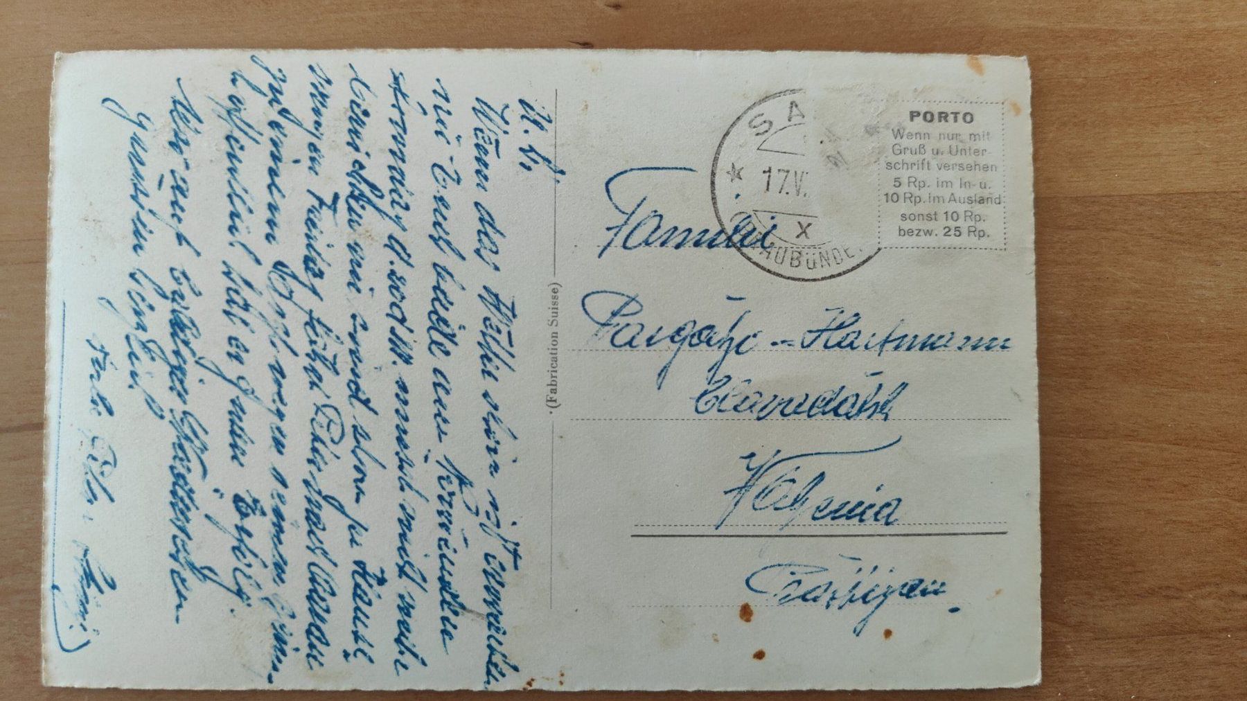 Cartoline postali: Says Trimmis um 1930 – Usato da St. Erhard venduto da Chaeferli6 1