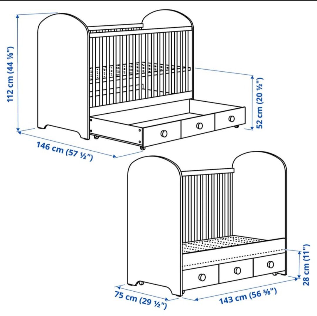 Ikea Betten: Baby cot/bed 70x140 – Gebraucht aus Zürich von hemikalija 1
