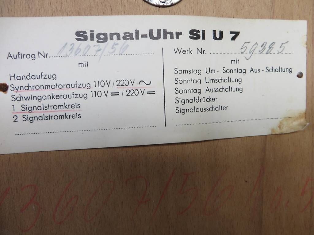 Uhren: Signal Uhr,Mutteruhr,Regulator,Elektroanschluss – Gebraucht aus Langrickenbach von zwiebel03 2
