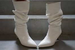 Lack Leder Stiefel Kroko Print 37 Paris Texas