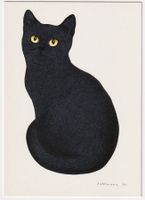 Kunstkarte Postkarte Katze von Hans Rüttimann