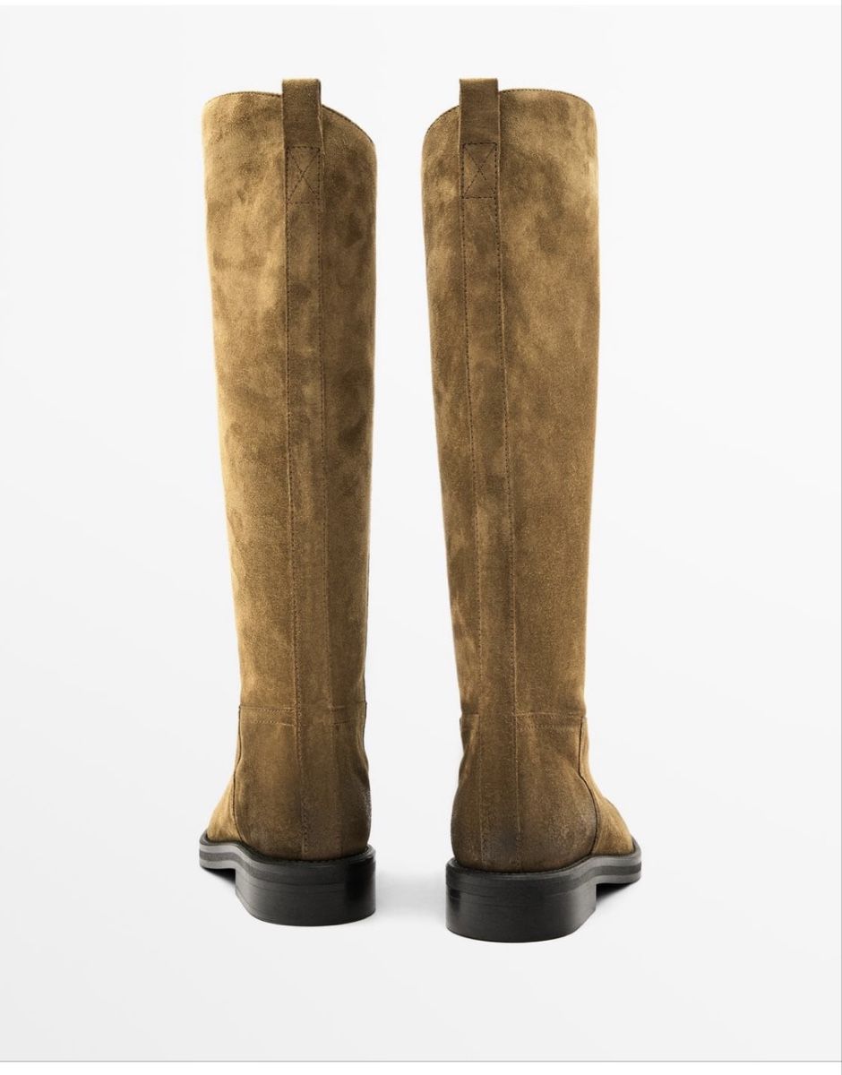 Massimo Dutti Damenschuhe: Bottes cavalières Massimo Dutti en cuir suédé – Neu und originalverpackt aus Nyon von ikel78 2