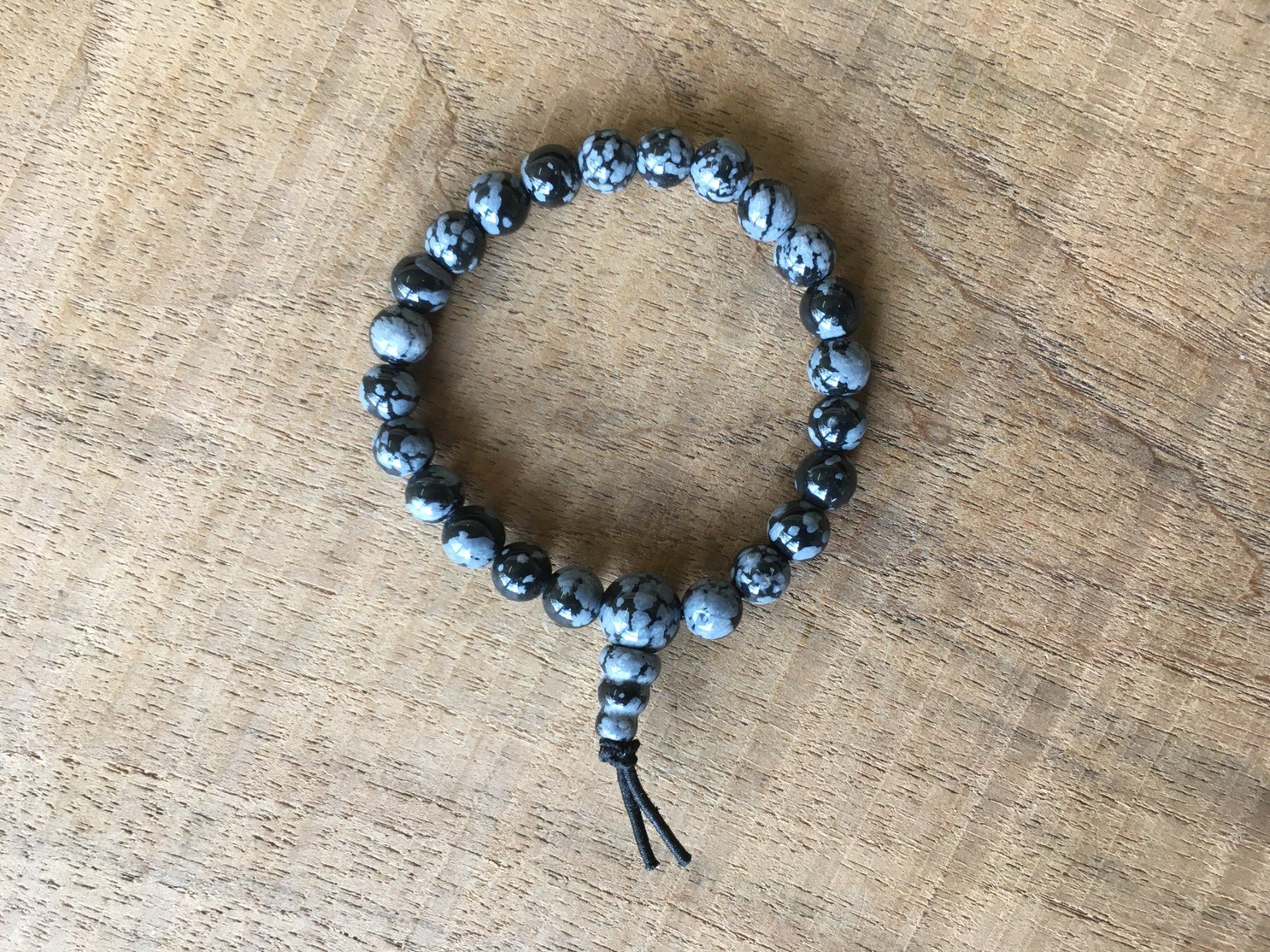 Bracciali & Braccialetti: SCHNEEFLOCKENOBSIDIAN  KINDER-ARMBAND  GRÖSSE 13cm – Nuovo e nell'imballaggio originale da Aesch ZH venduto da LiquidAktion 1