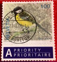 Nr.1237 mit VollStempel St.Gallen Kohlmeise 2007   