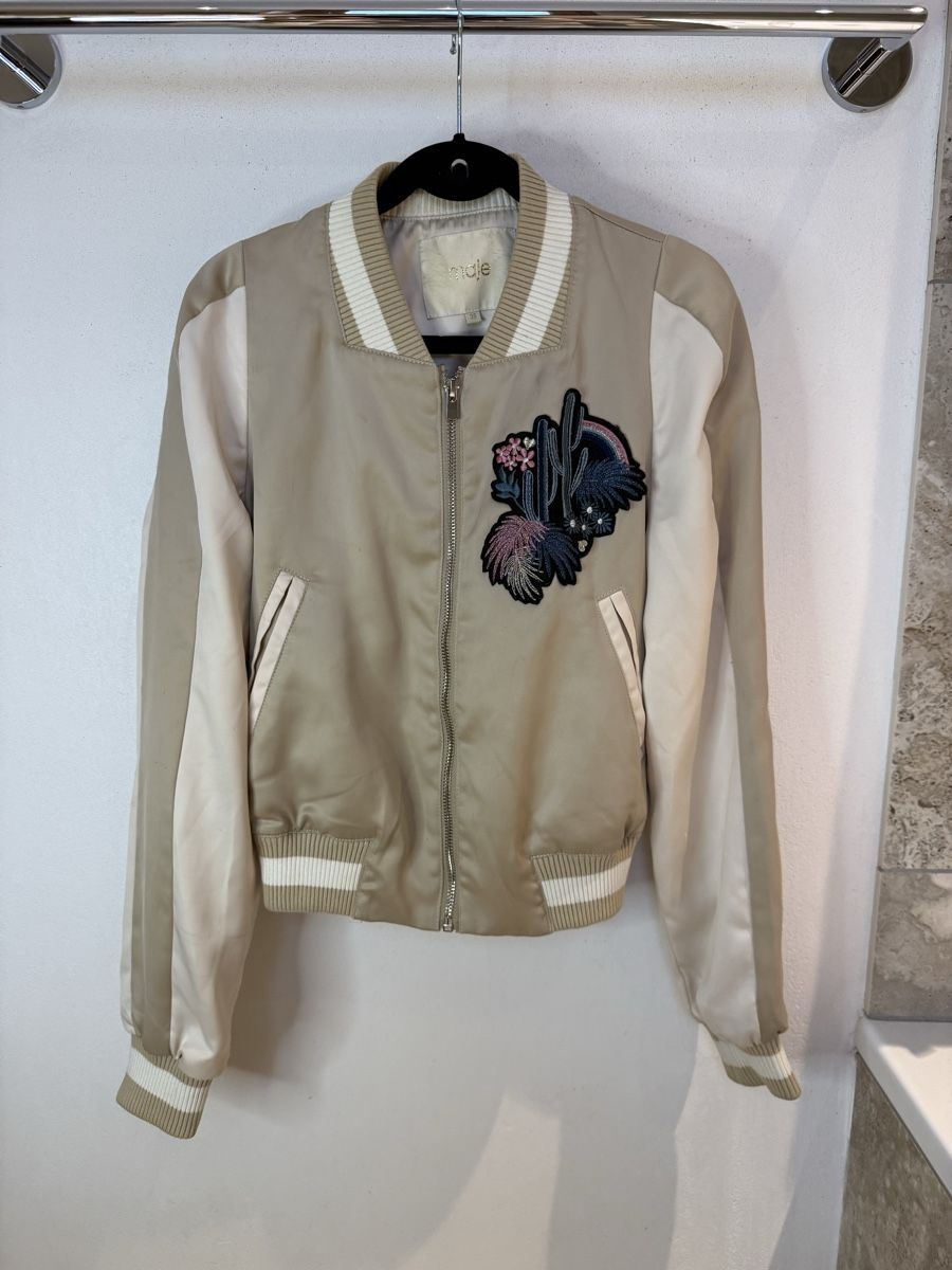 Maje Jacken: Veste bomber Maje beige taille 36  – Gebraucht aus Schönried von mae_hb92