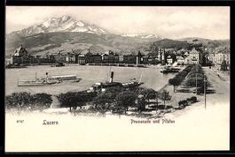 AK Luzern, Promenade und Pilatus