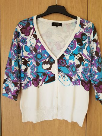Joli cardigan original en coton - taille 40 - comme neuf