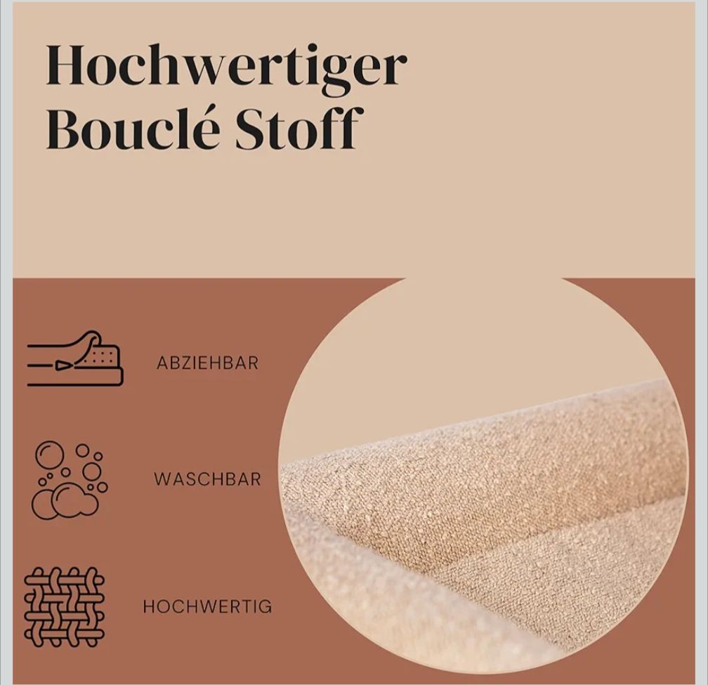 Cucce & Letti: NEW memory foam dog bed beige boucle fabric – Nuovo (secondo la descrizione) da Wilen b. Wollerau venduto da Amessa 3