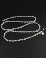 Herrliche Kordelkette Silber 925, 55cm Lange, Karabinerversc