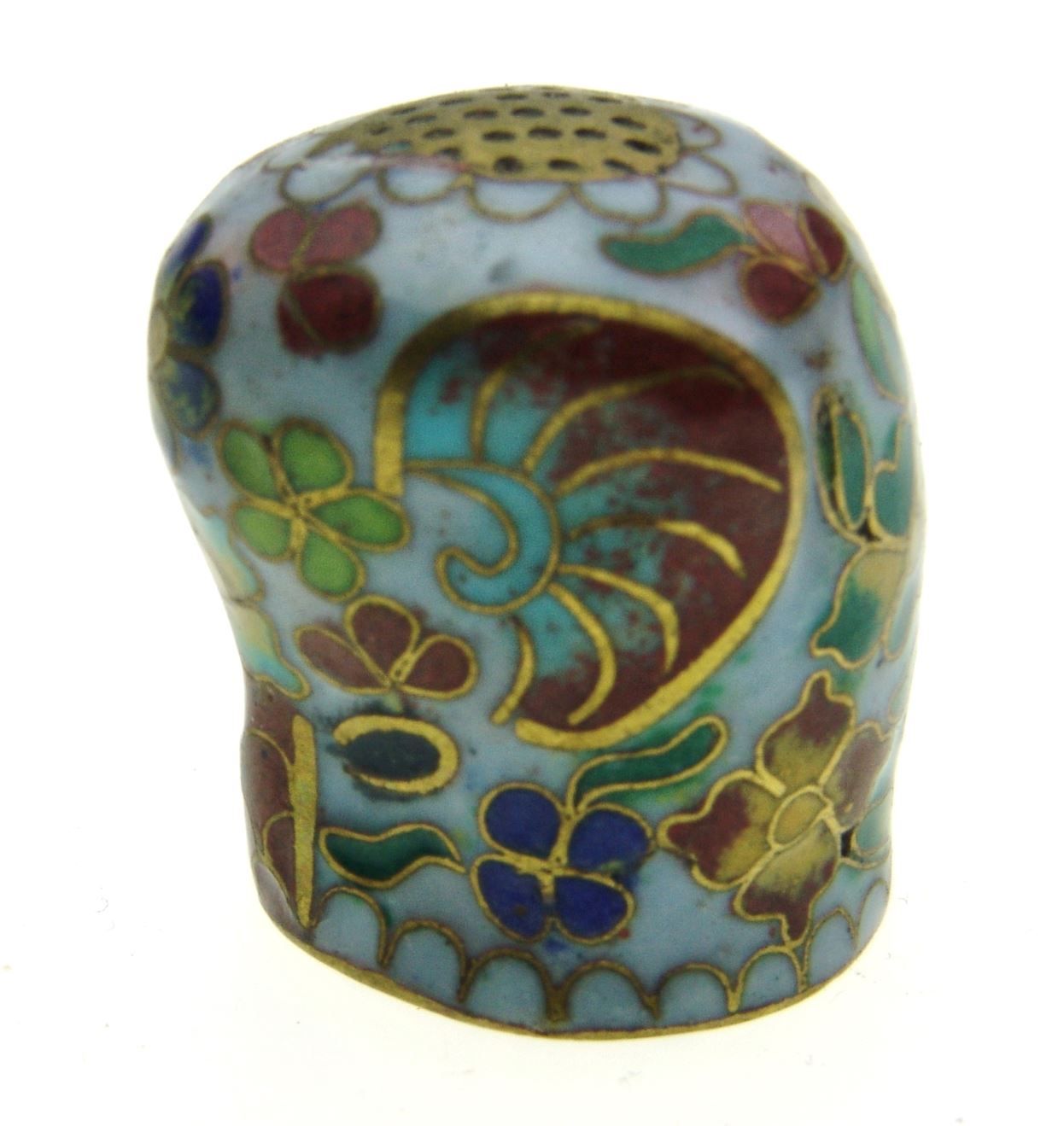 Ditali: Fingerhut - Cloisonne Tierlikopf – Usato da Langenthal venduto da hamster-raeumung 3