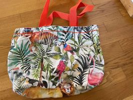 Tasche, bunt, selbstgemacht, ohne RV, mit langen Tragegriffe