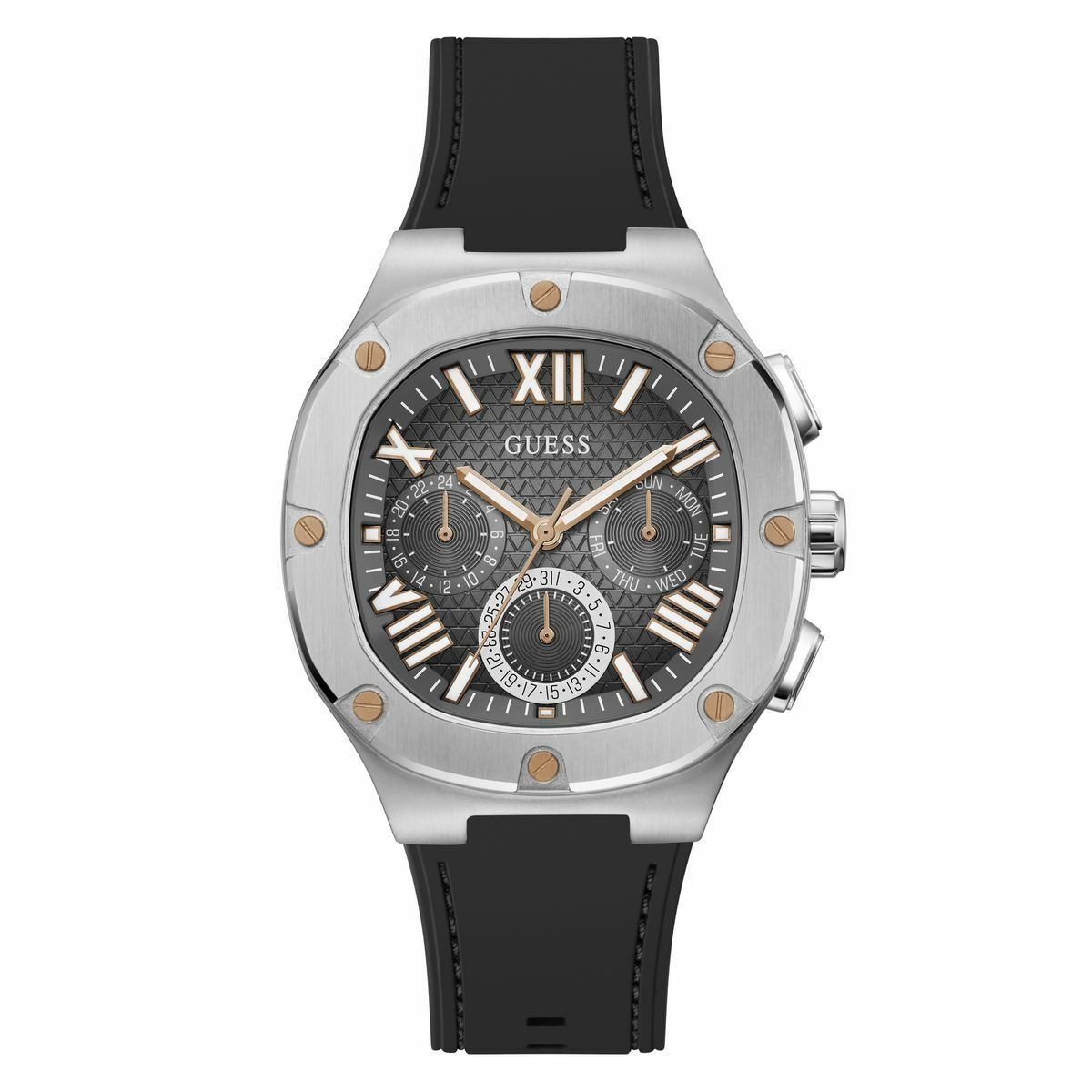 ⌚ ® Guess Herrenuhr Quarz Edelstahl Grau Ø 42 mm – NEU (Neu und ...