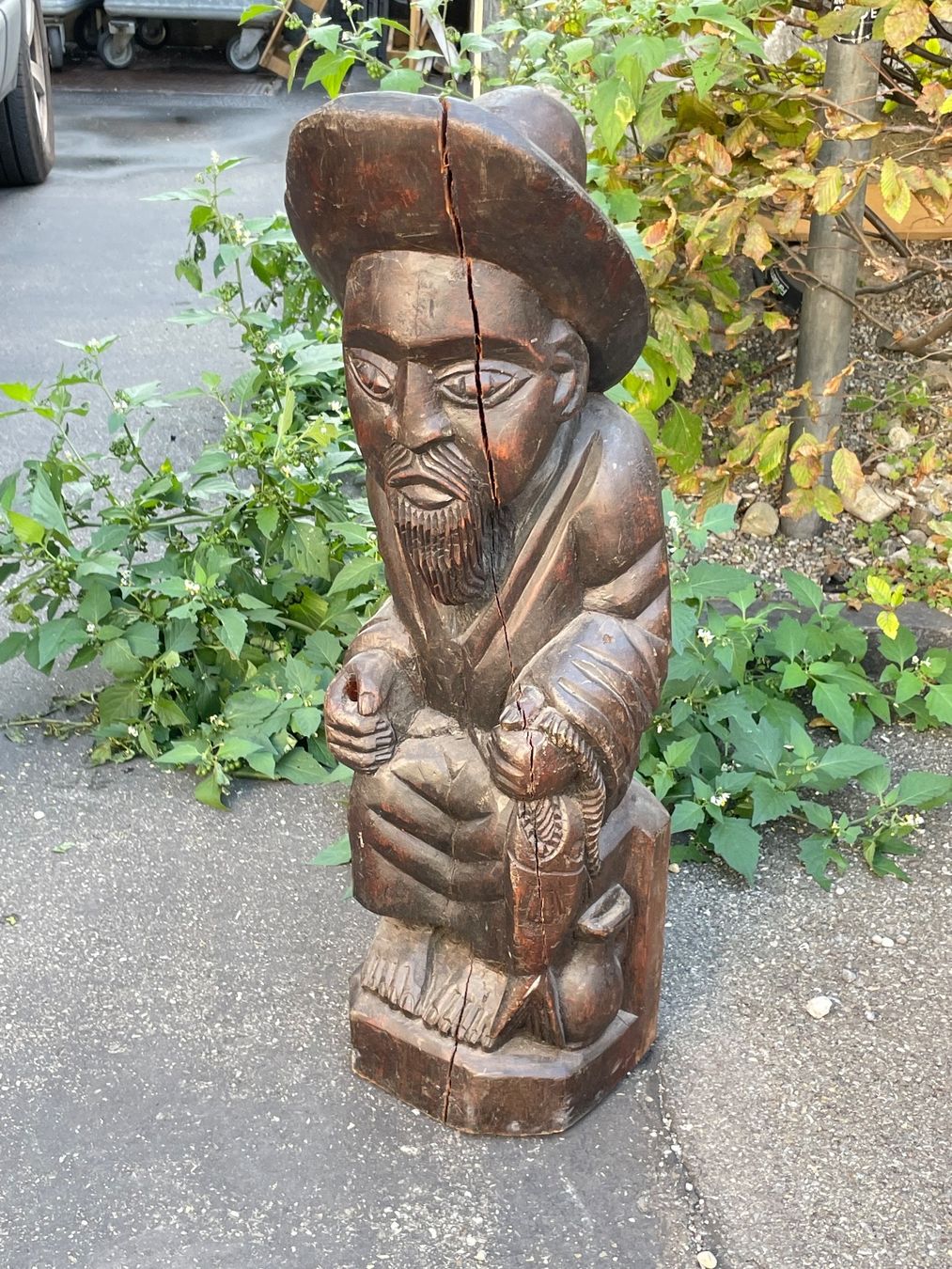 Skulpturen & Statuen: Vintage Holz Skulptur Asien – Gebraucht aus Zürich von Vintage-1993 3