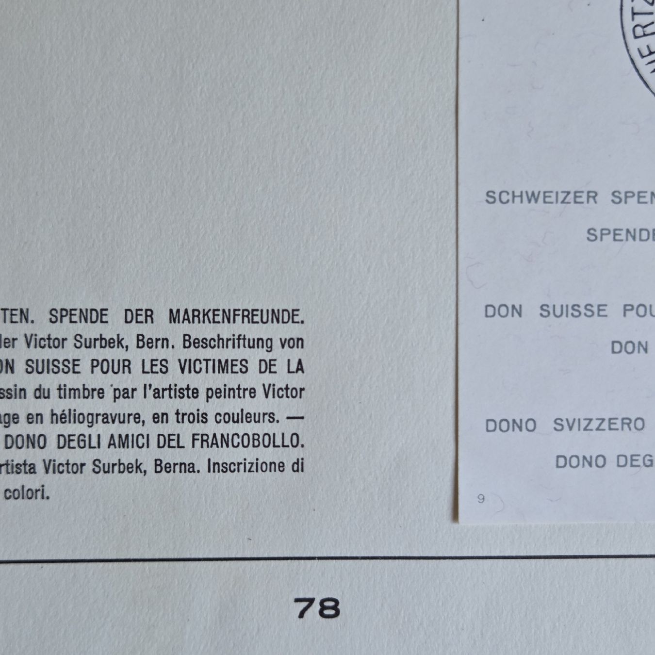 Tutti i francobolli: PTT Briefmarken Block 1945 Kriegsgeschädigte Top.. – Usato da Stans venduto da Ducati16 4