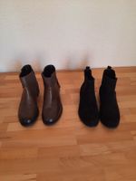 2 Stk. Damen Stiefeletten, Gr. 38 / Set / NEUwertig