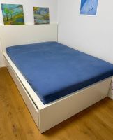 IKEA Bett 140x200 weiss mit Kopfteil & vier Bettschubladen