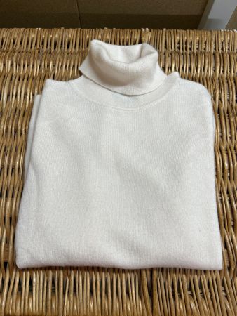 Woman Cashmere Pullover, Weiss, Gr. L - Winterhit!