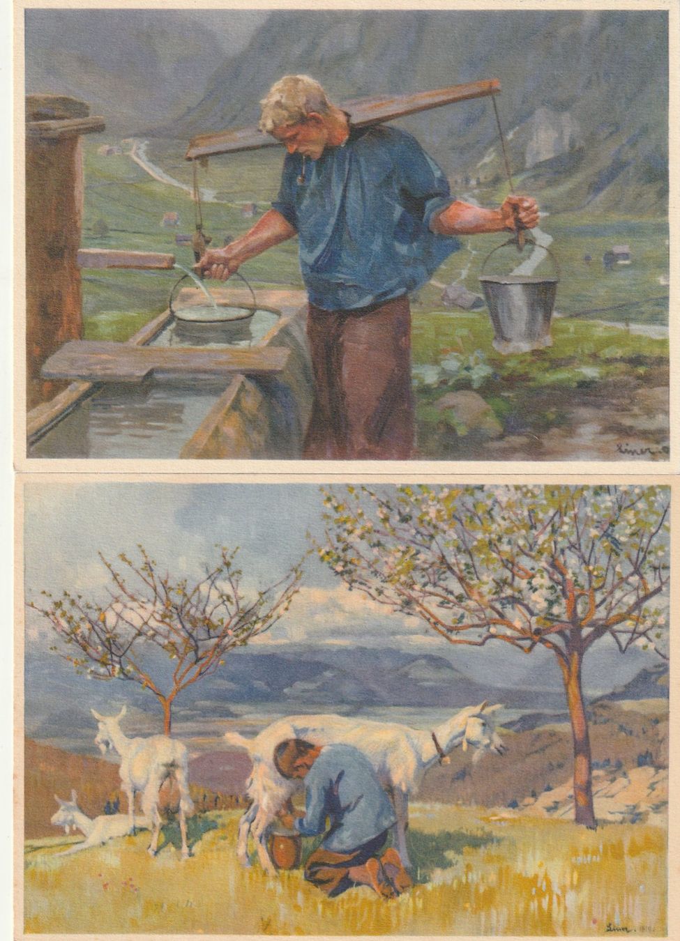 Cartoline postali: 5 AK Carl Liner – Usato da Rorschacherberg venduto da fratovi2 1