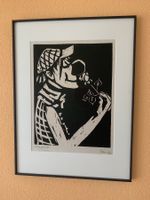 Holzschnitt 1967: Giani Castiglioni gerahmt 80x60cm;Top Bild