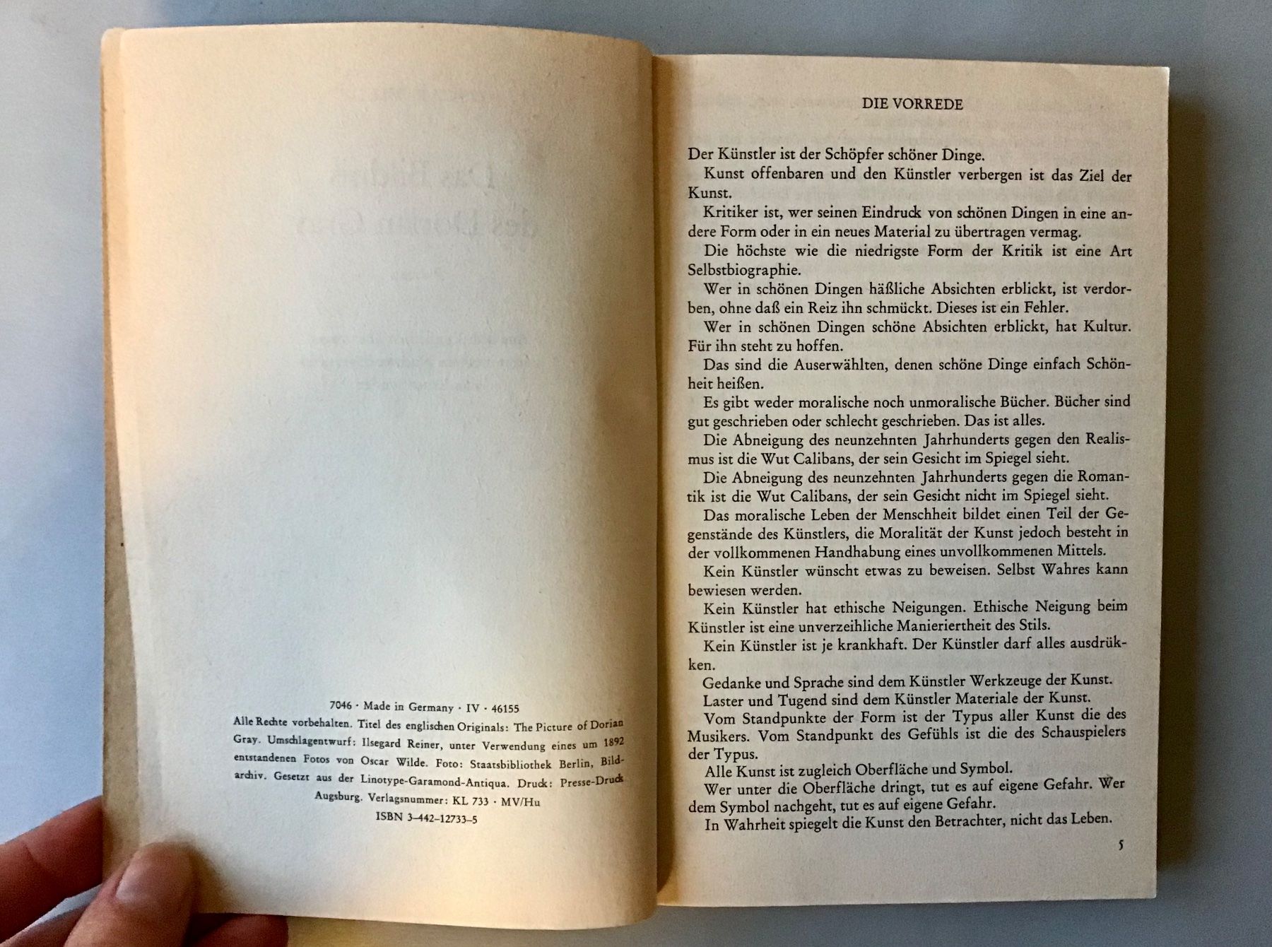 Bücher: Oscar Wilde: Das Bildnis des Dorian Gray – Gebraucht aus Bubendorf von Alpenheidi 6