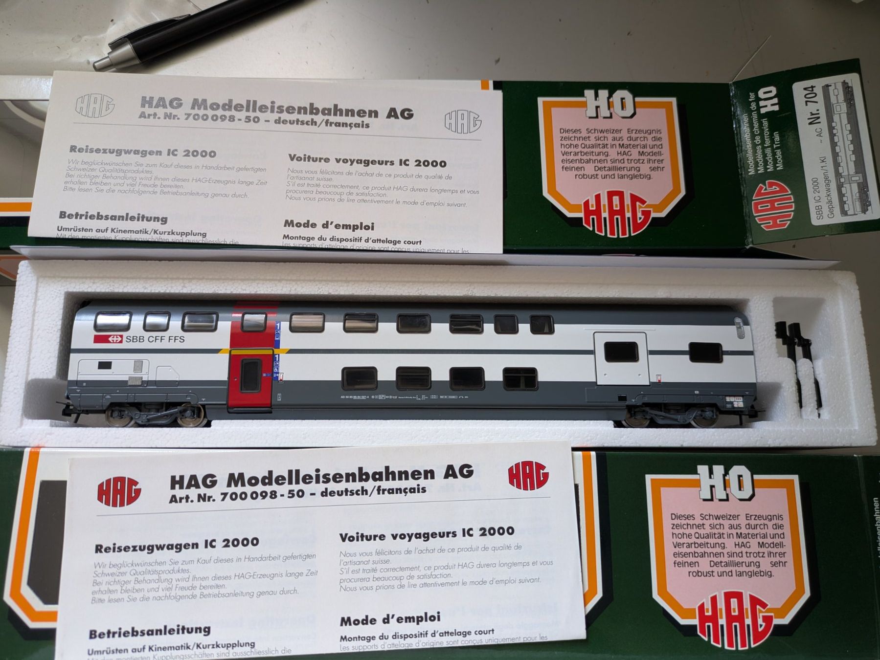 Hag Trains électriques: 5 x HAG SBB IC 2000 Personenwagen – Neuf (Voir description) à Lohn SH par Gitane0 1