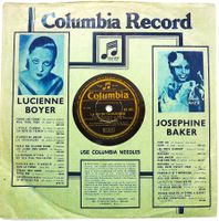 Josephine Baker, Schellackplatte mit Originalhülle