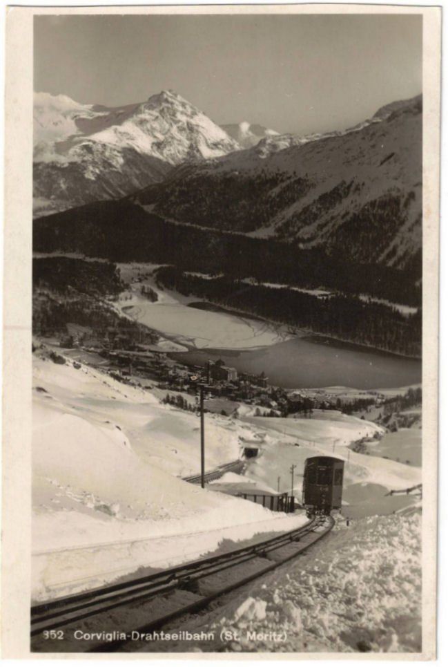 Ansichtskarten: St. Moritz - Standseilbahn Corviglia – Gebraucht aus Binningen von Mountainrider