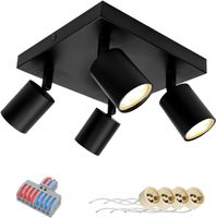 GU10 LED Deckenstrahler 4 Flammig Quadratisch Schwenkbar