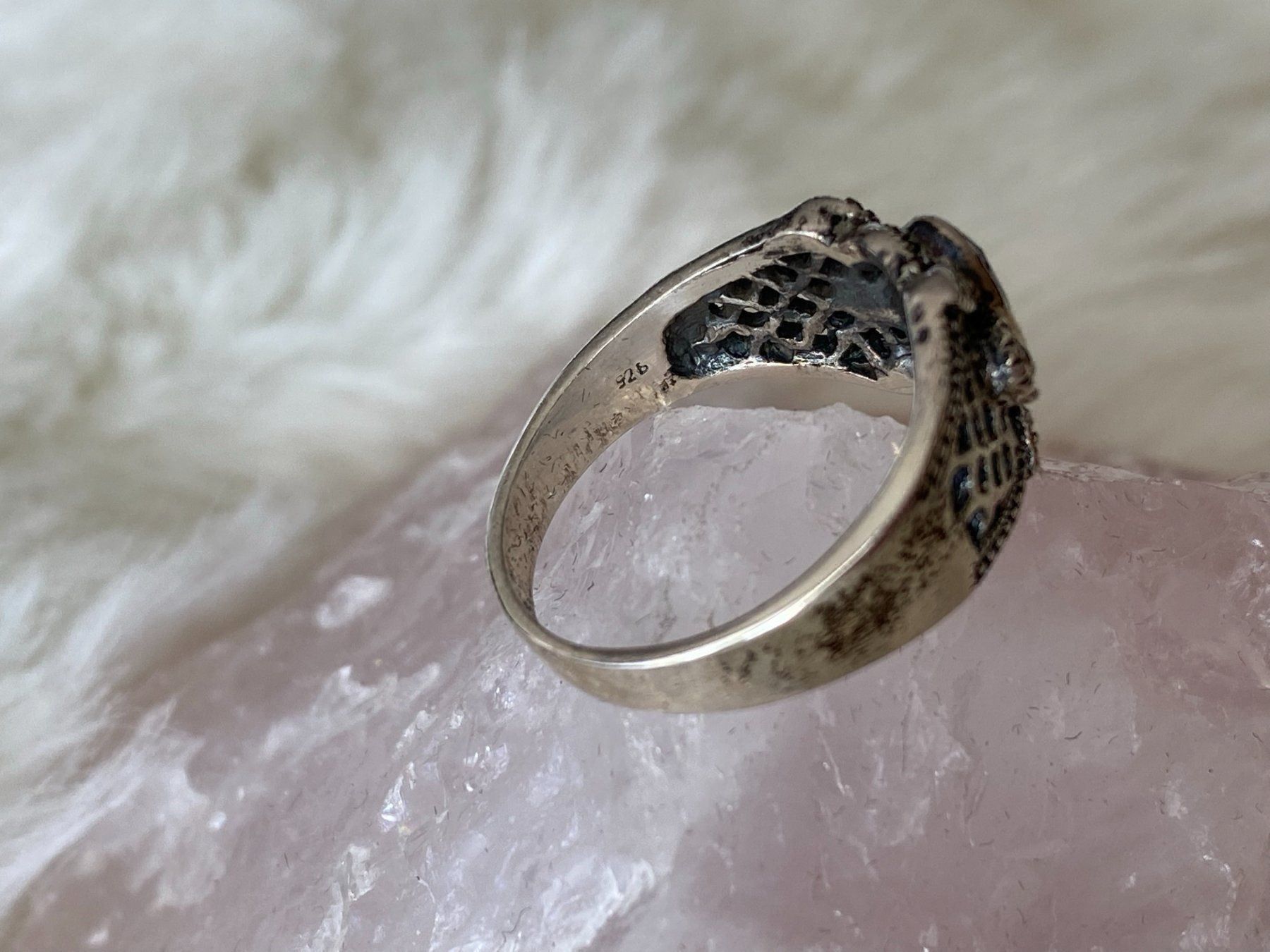 Anelli: Ring Silber 925 mit lila Stein – Usato da Istighofen venduto da Ringparadies 1