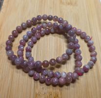 3 Pinke Pflaumen Turmalin Armbänder Lot