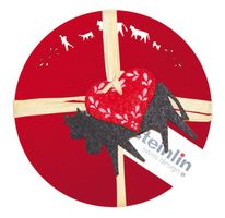 STEINLIN Untersetzer Alpaufzug Filz 4 Stück D 10 cm