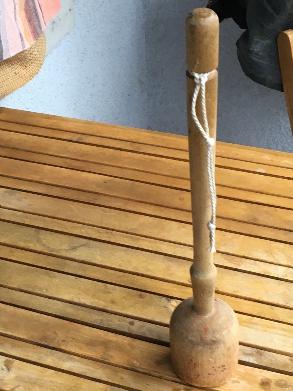 Küchengeräte: Alter Kartoffelstampfer aus Holz – Gebraucht aus Wila von Fritz-Wila 1