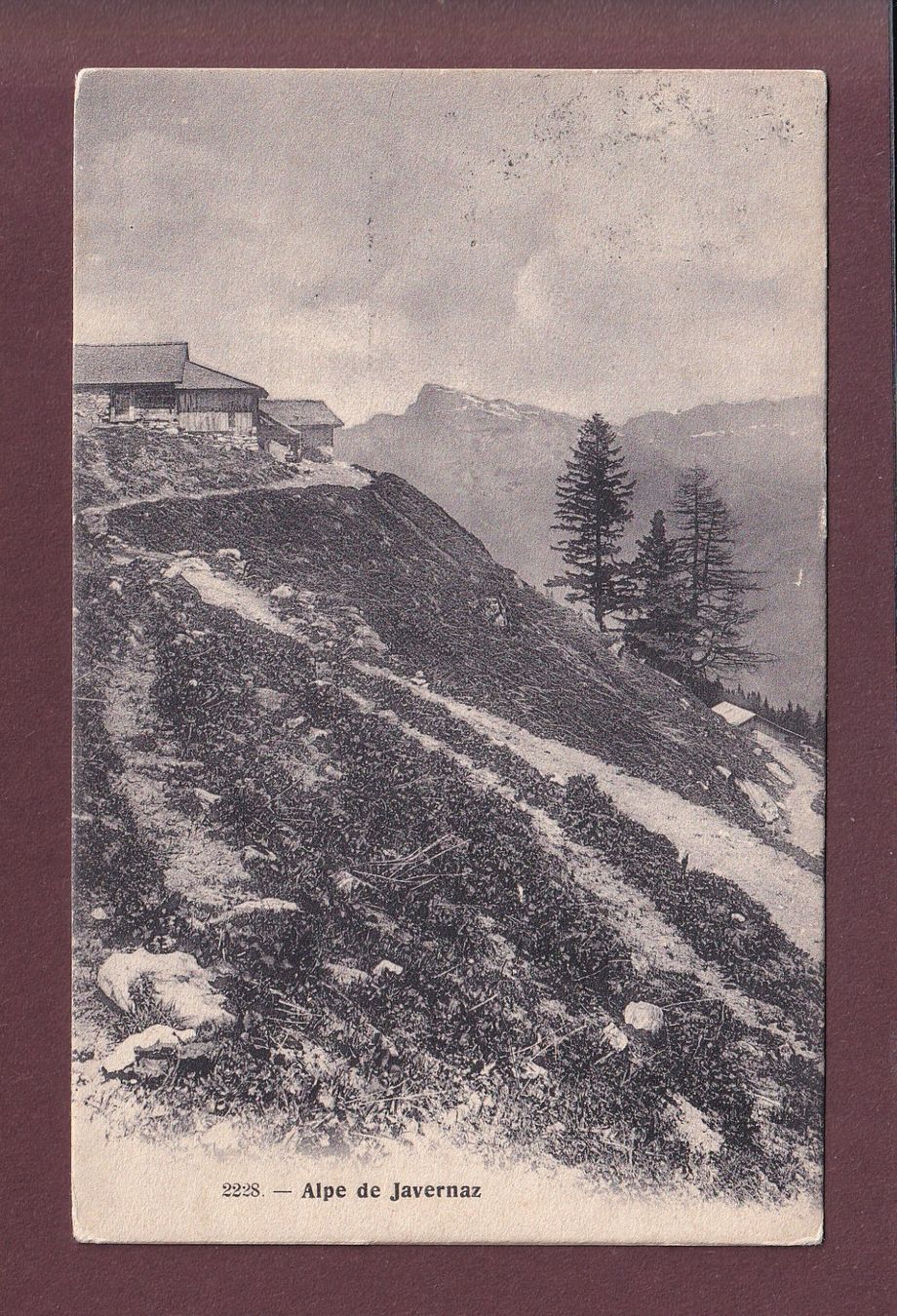 Cartoline postali: Alpe de JAVERNAZ - 1912 – Usato da Pully venduto da nicecards