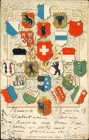Schweiz  CH  -    Kantonswappen     um 1905