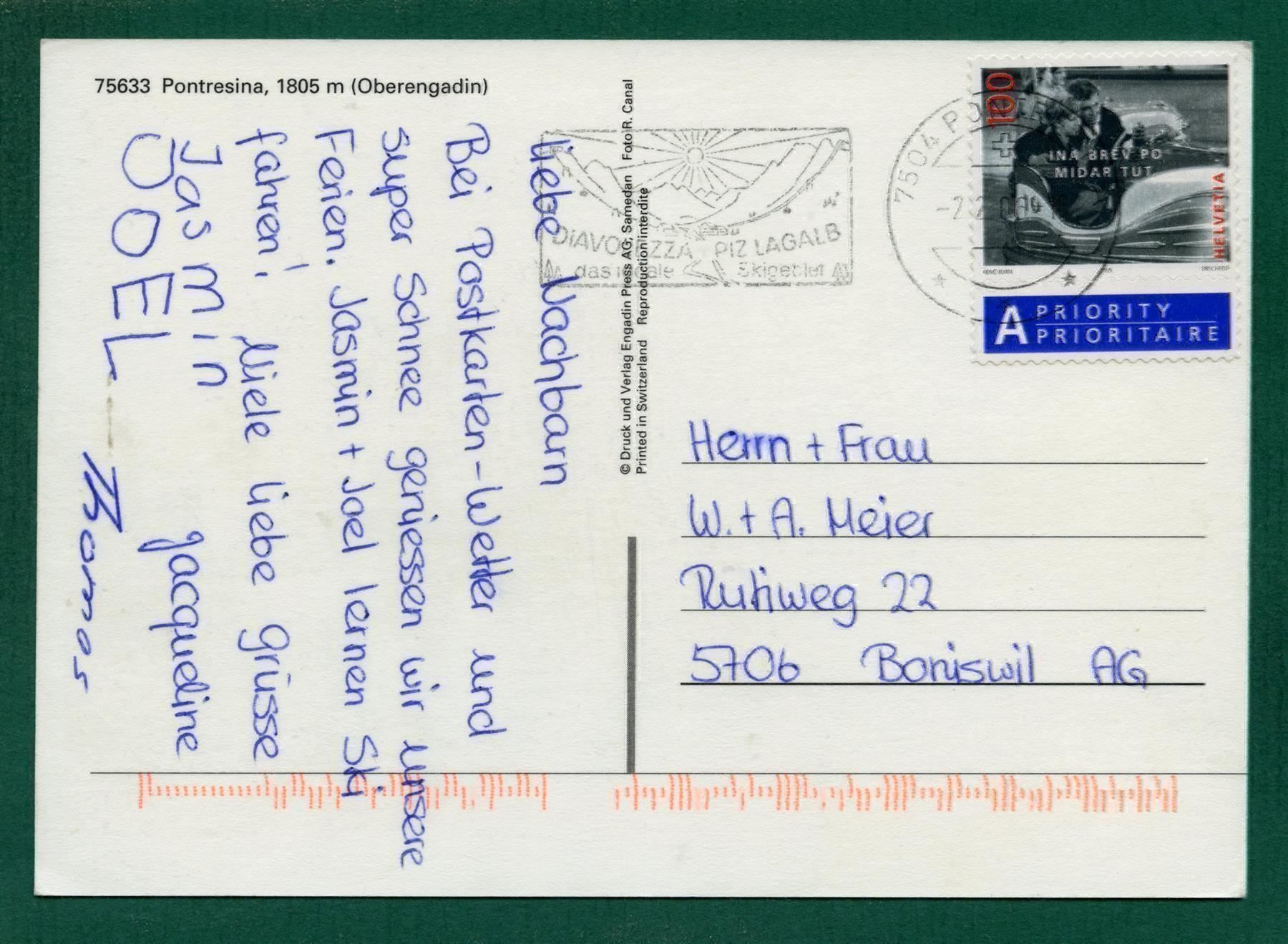 Cartes postales: Pontresina, gelaufen, 2006, Grossformat – D'occasion à Sargans par Hausi1951 1