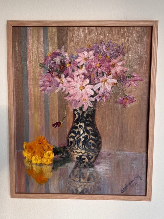Dipinti: Ölbild Blumen in Vase – Usato da zürich venduto da anemone08