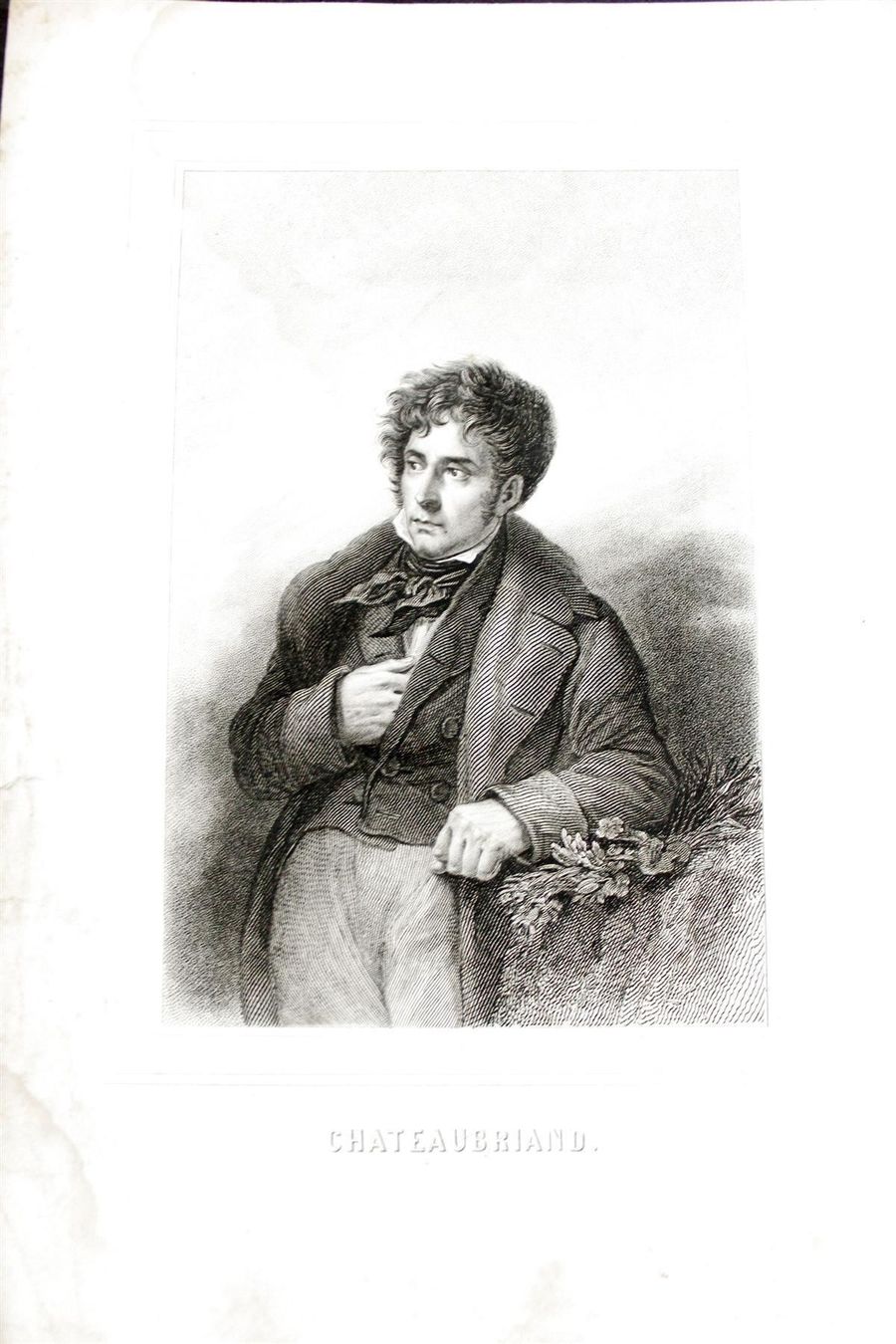 Incisioni: Stahlstich CHATEAUBRIAND, um 1850 – Usato da Bern venduto da kultiges 3