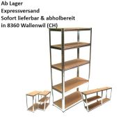 56200 - 1x Schwerlastregal 175kg Lagerregal Steckregal
