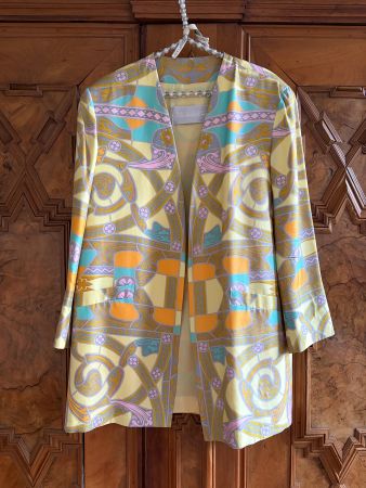 PANCALDI & B Jacke 100% Seide Gr L Neu  wie PUCCI NP 869,-