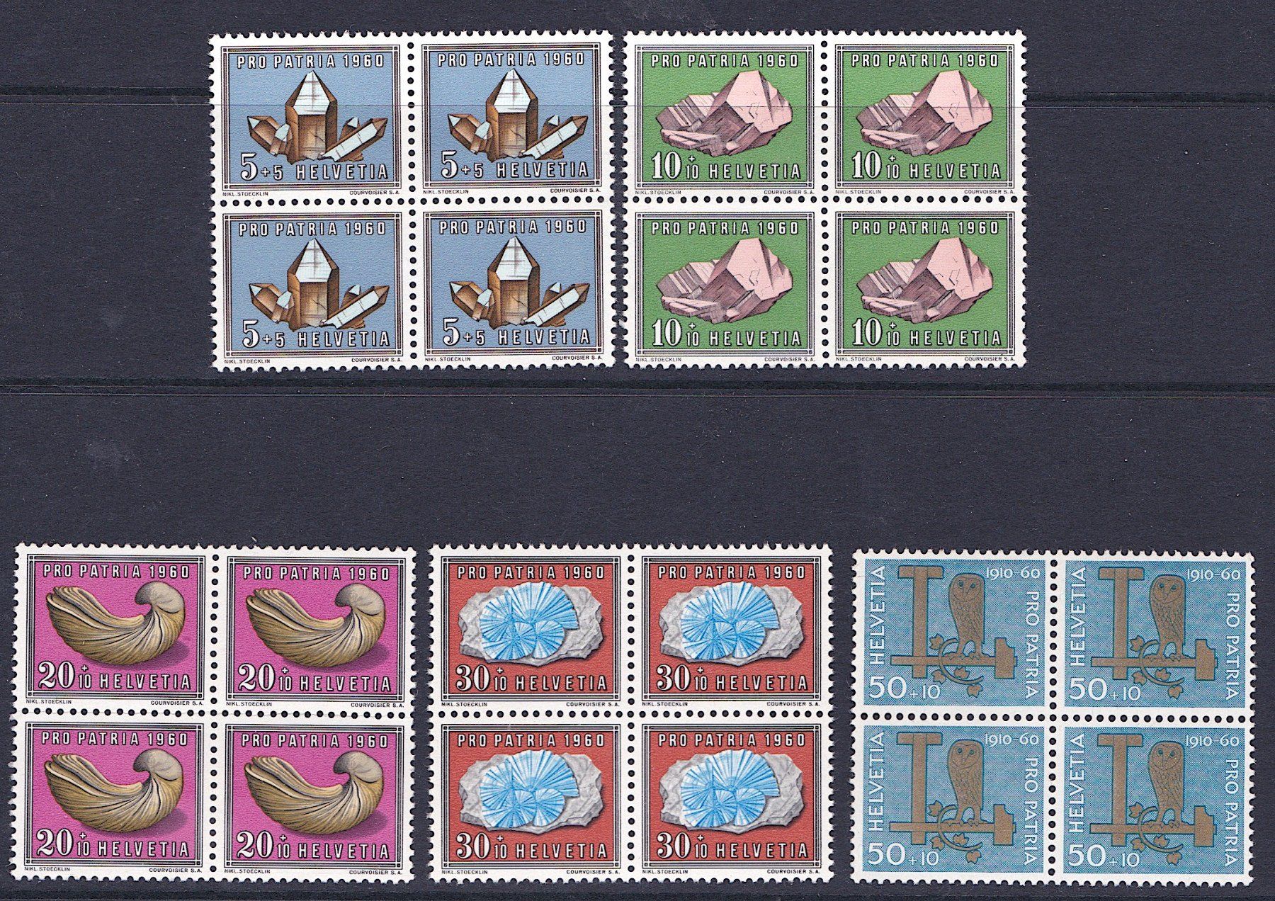 Alle Briefmarken: PP 1960 im 4er-Block, postfrisch**. Kat. 48.-. – Neu (gemäss Beschreibung) aus Richterswil von Dyaris2025