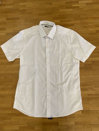 Chemise blanche homme Jerem Black manches courtes taille 40