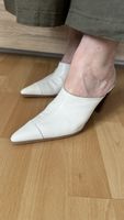 San Marina Mules Leder / Mules en cuir Gr. 38 Weiss / Blanc