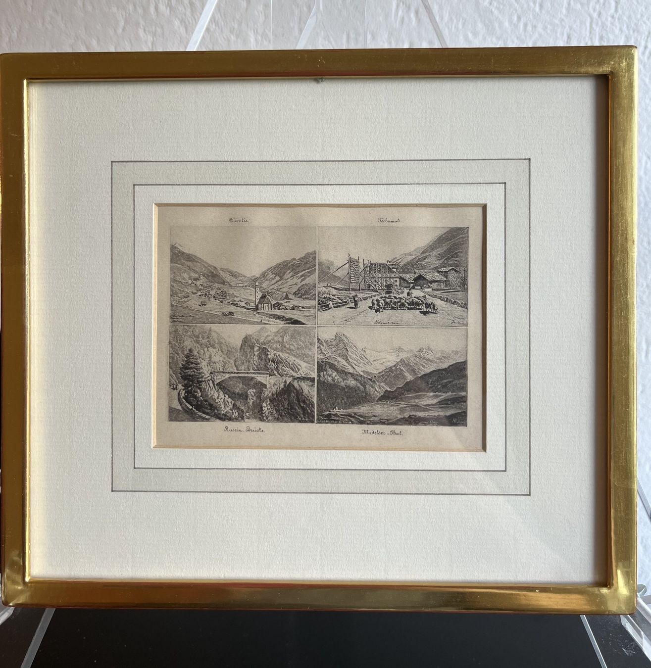 Stiche: "DISENTIS, TSCHAMUT, MEDELS" - Surselva/Graubünden – Neu (gemäss Beschreibung) aus Schübelbach von artandstyle