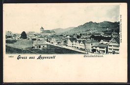 Appenzell, Weissbadstrasse mit Umgebung